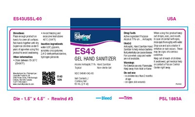60ml (Psl1883a Es43 Gel Hand Sanitizer 60ml Usa)